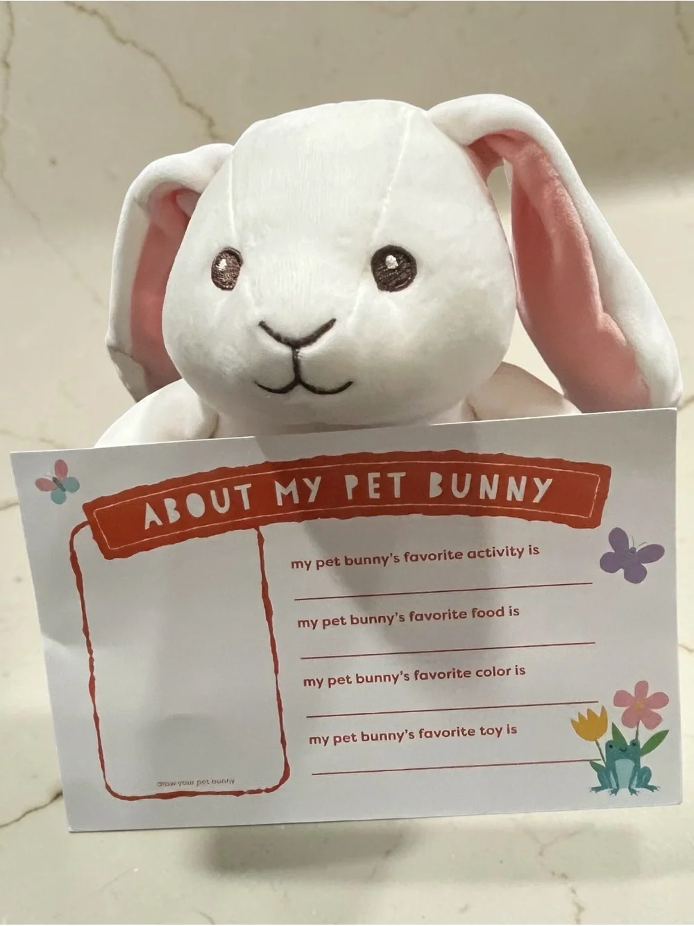 Pet Bunny Rabbit -POP! White Adoptable Plush Pet Bunny. NWOT